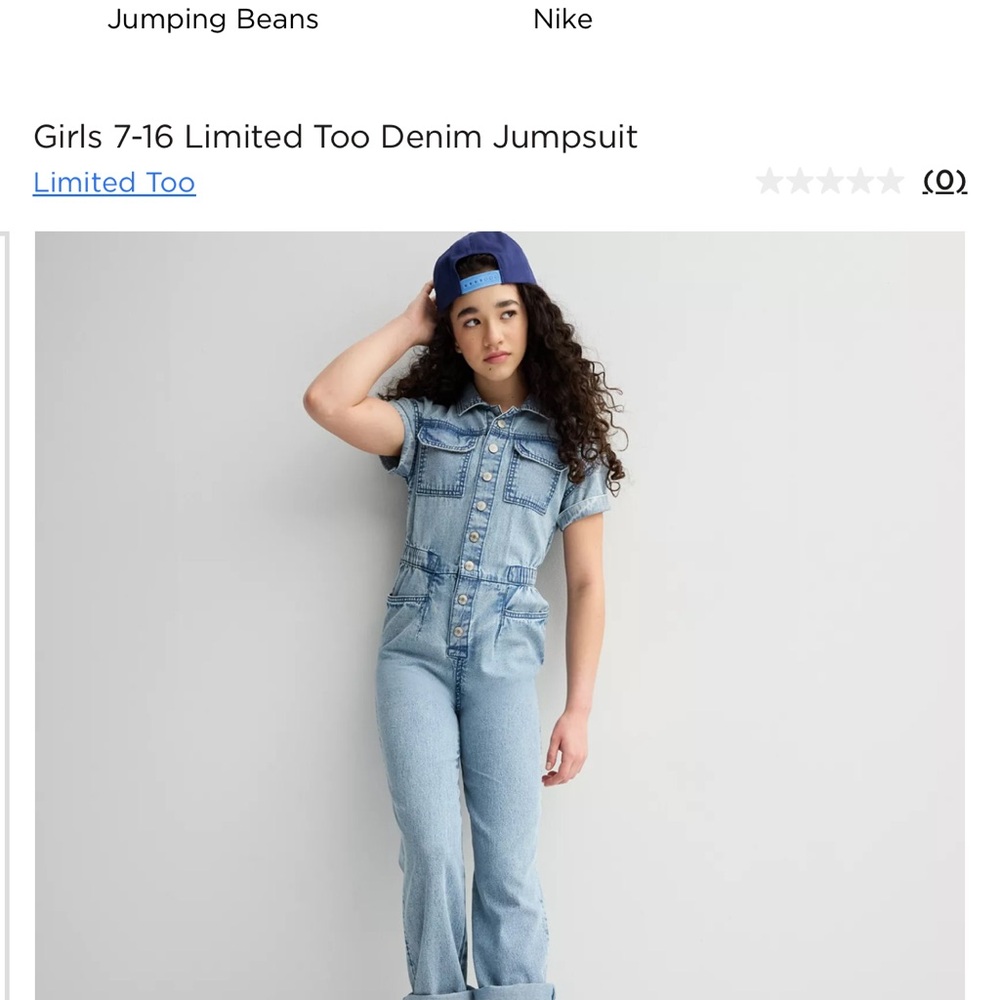 Limited Too Light Blue Denim Jumpsuit - Picture 4 of 4